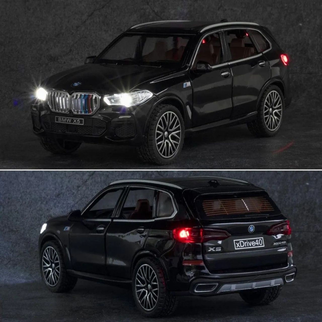 Miniatura BMW X5 com luzes dos faróis e sons 1:32 16cm comprimento - Nova - Foto 2