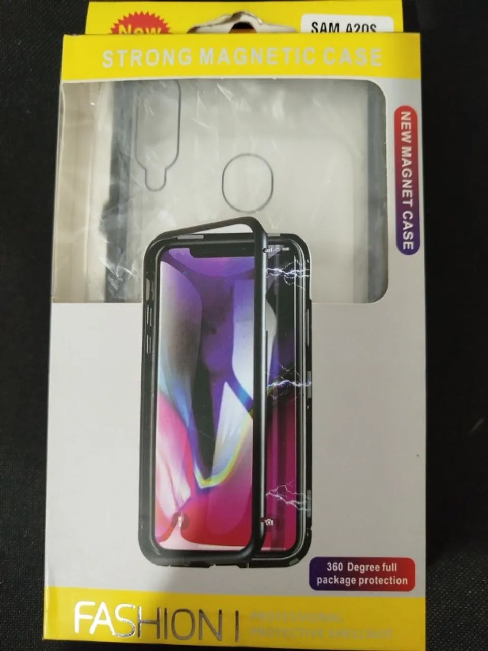 Case Magnético Compatível Celular Samsung A20S Vidro Só Atrás. 