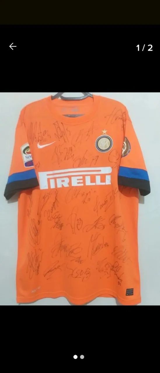 Camisa Inter Milão 105 anos Jogo #5 Stankovic  Autografada Elenco Certificada
