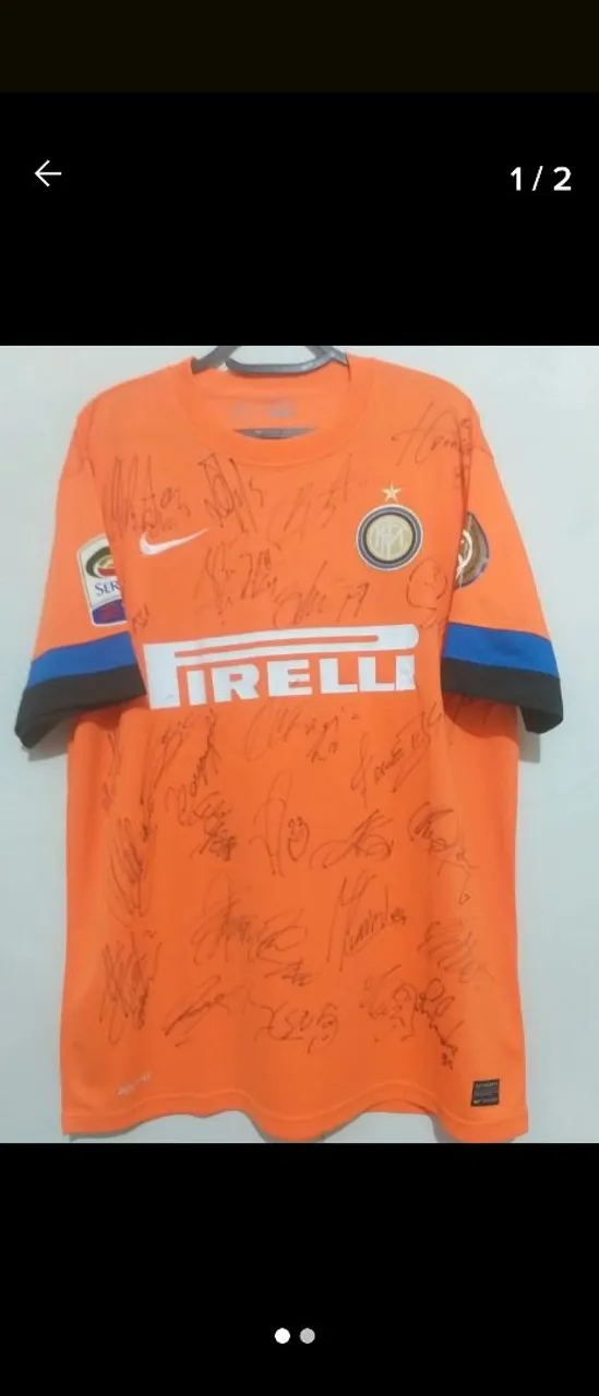 Camisa Inter Milão 105 anos Jogo #5 Stankovic Autografada Elenco Certificada