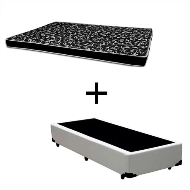 Base Solteiro Branca com Colchão Solteiro D20 Ortobom - Entrega Rápida!