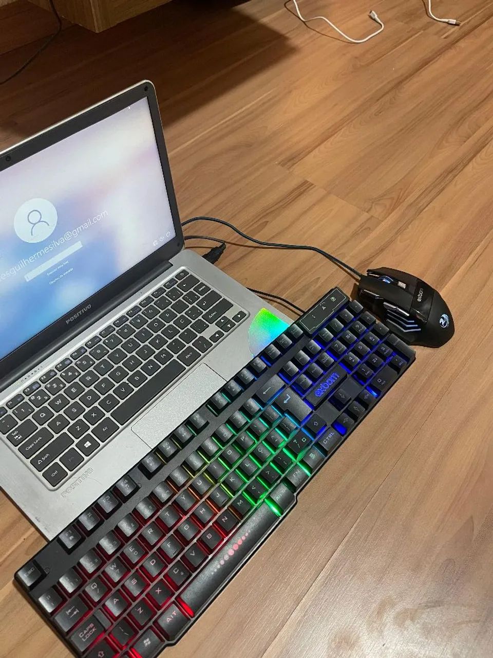 Kit Teclado e Mouse Gamer RGB