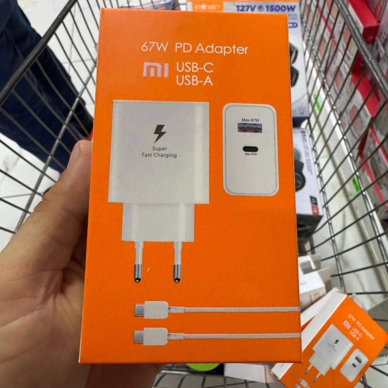 Carregador turbo com cabo usb-c type-c