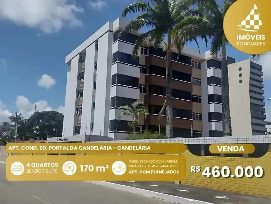 Apartamento à venda, 4 quartos, 1 suíte, 2 vagas, Candelária - Natal/RN