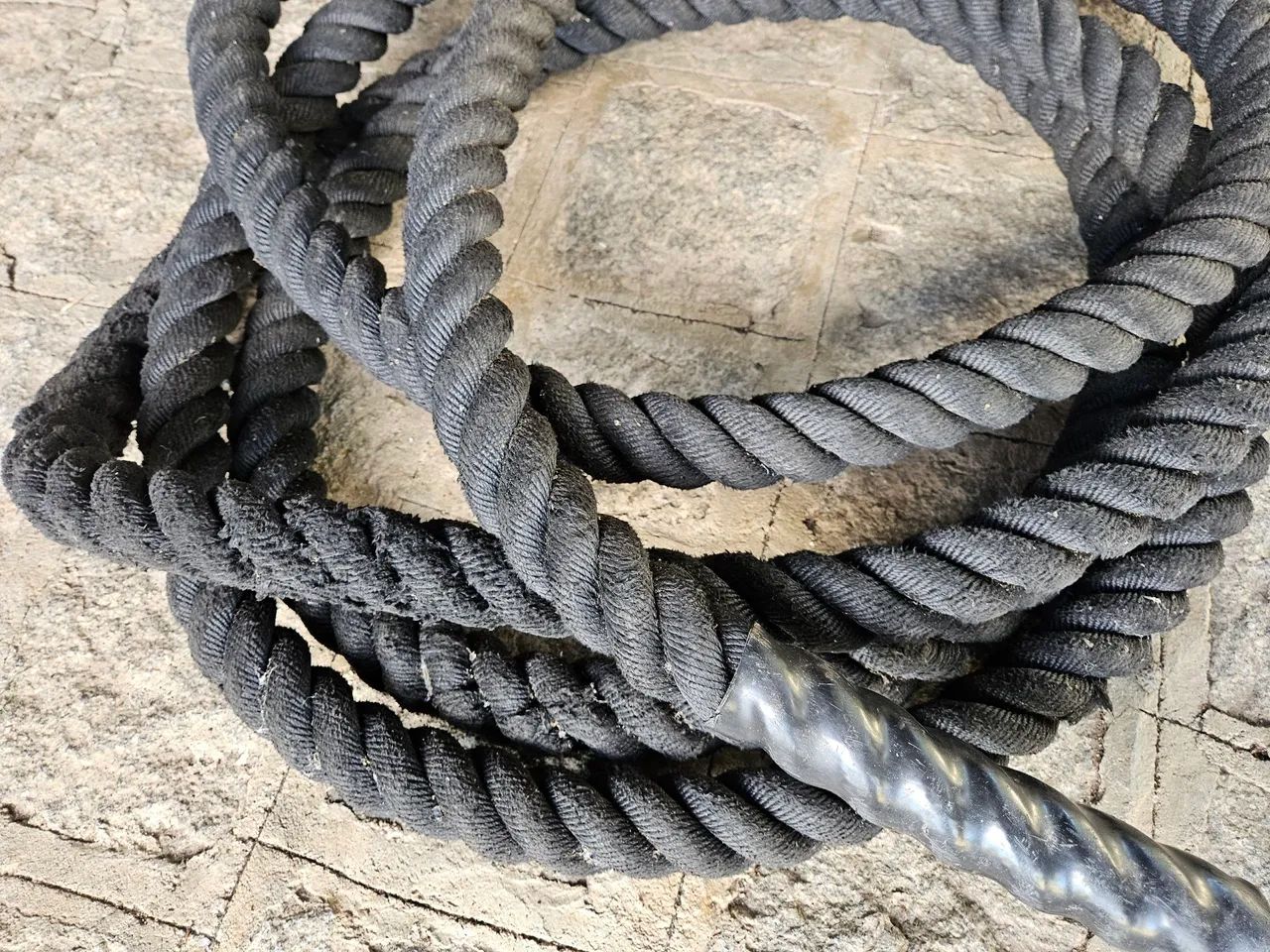 Corda Naval preta 9 metros de Batalha para Treinamento Funcional - Foto 3