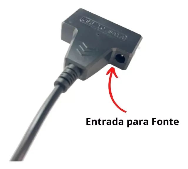 Cabo Conversor Adaptador Usb 3.0 Sata entrada para fonte de 12v ate 4tb pode retirar Goian - Foto 4