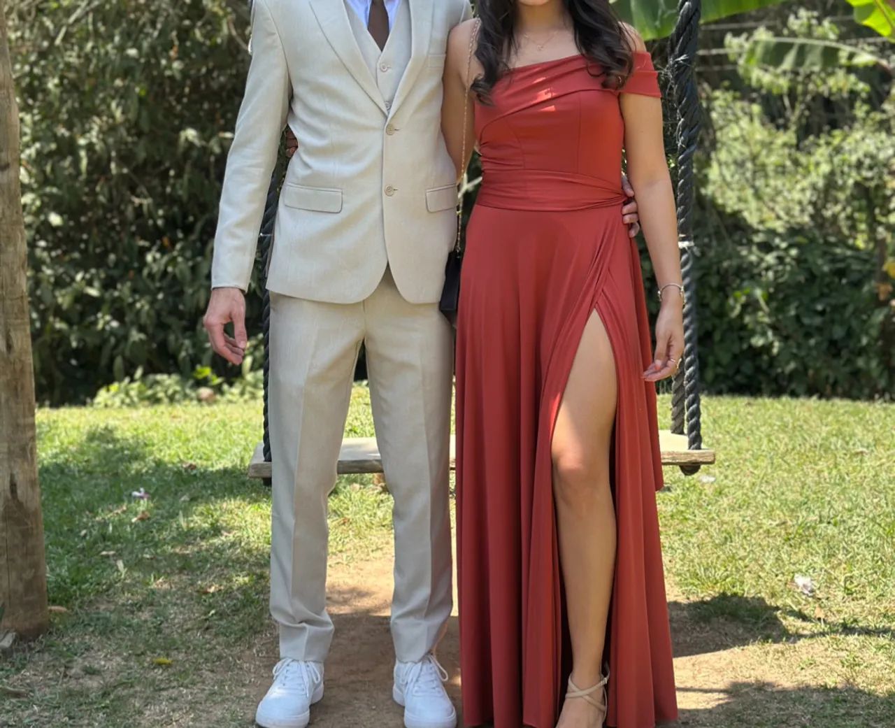 Vestido madrinha - cor terracota