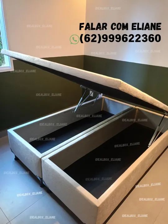 Box baú casal bi partido 138×188 - Pague somente na entrega -