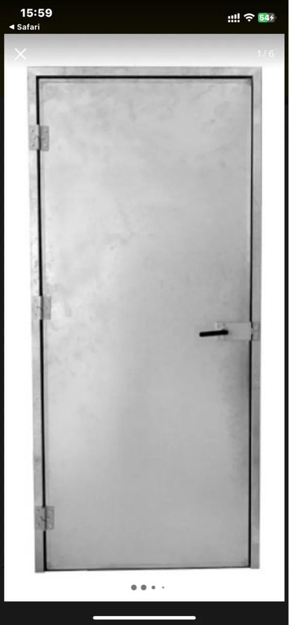 Porta corta fogo 90x2.10 completa pintada - Foto 2