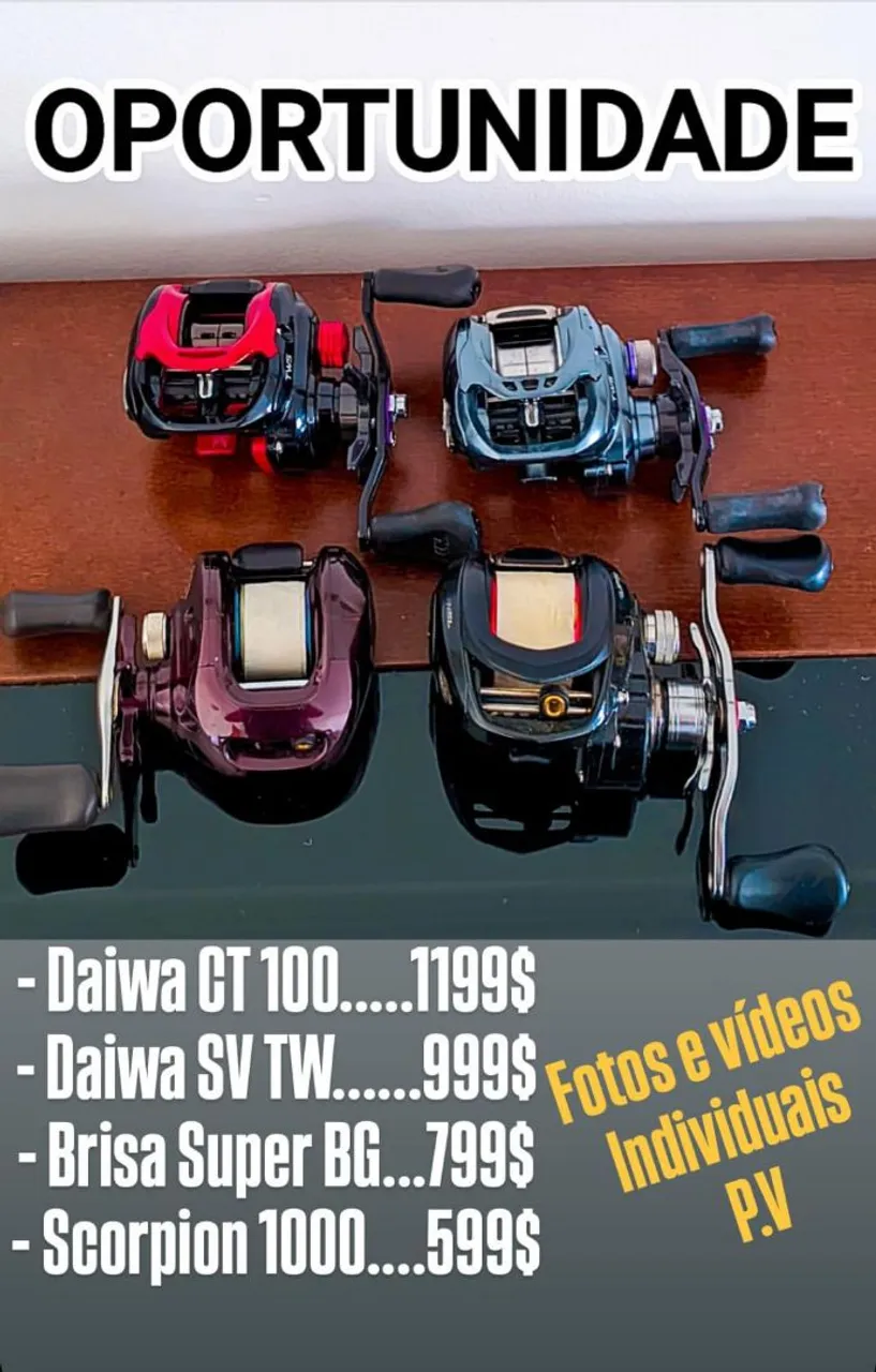 Carretilhas de pesca JAPÃO... oportunidade