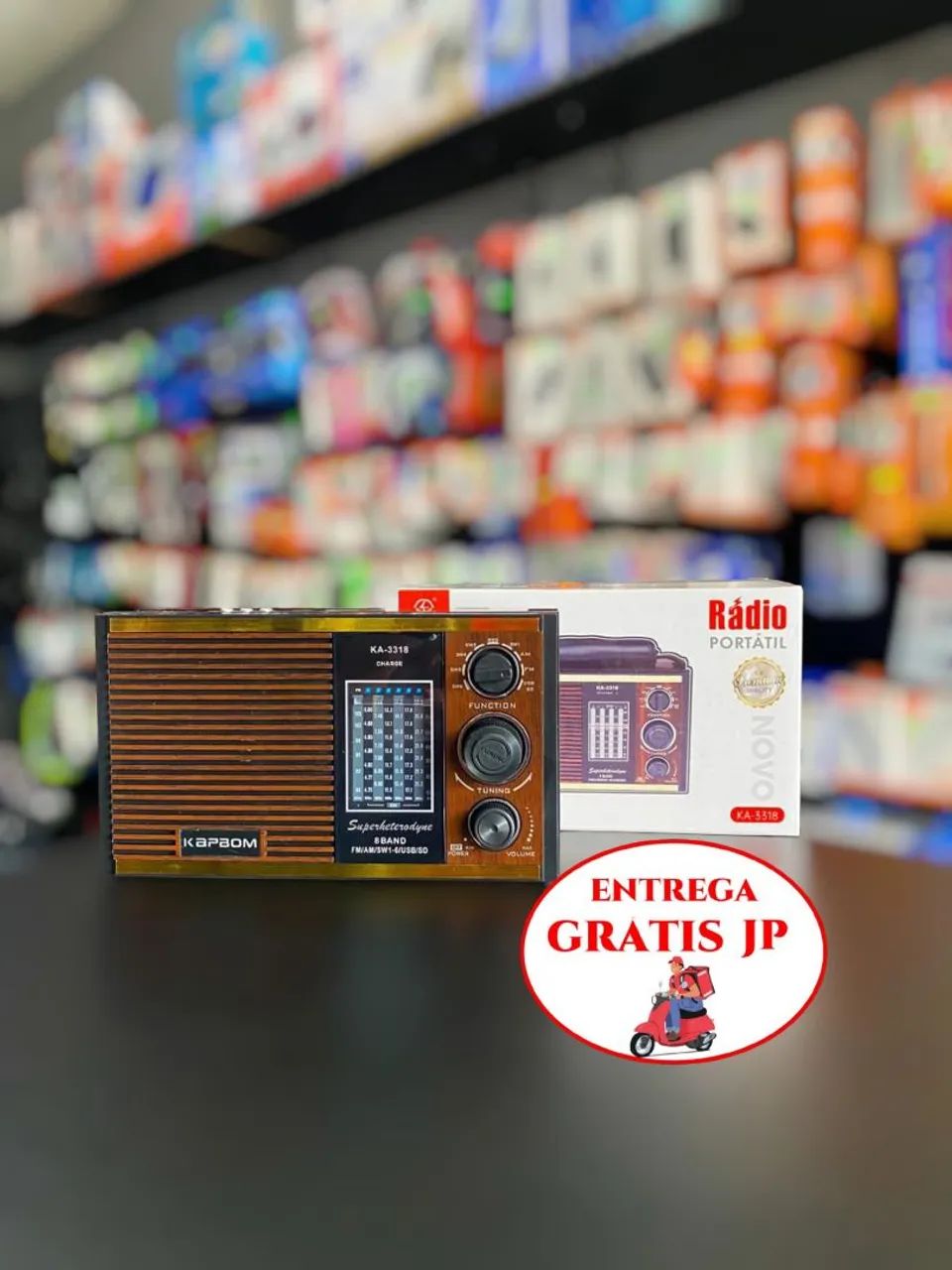 RÁDIO RETRÔ FM BLUETOOTH KAPBOM KA-3318