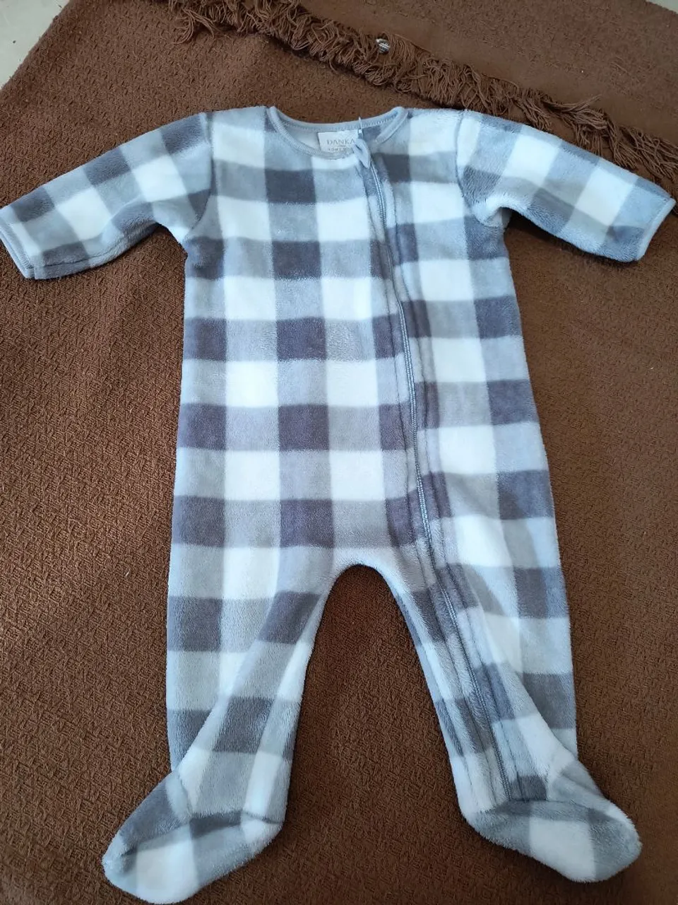 Macacão Infantil de Fleece Xadrez