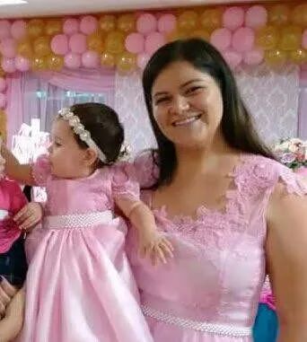 Vestido de Princesa Rosa Mãe e filha - Foto 2
