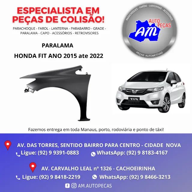 paralama honda fit 