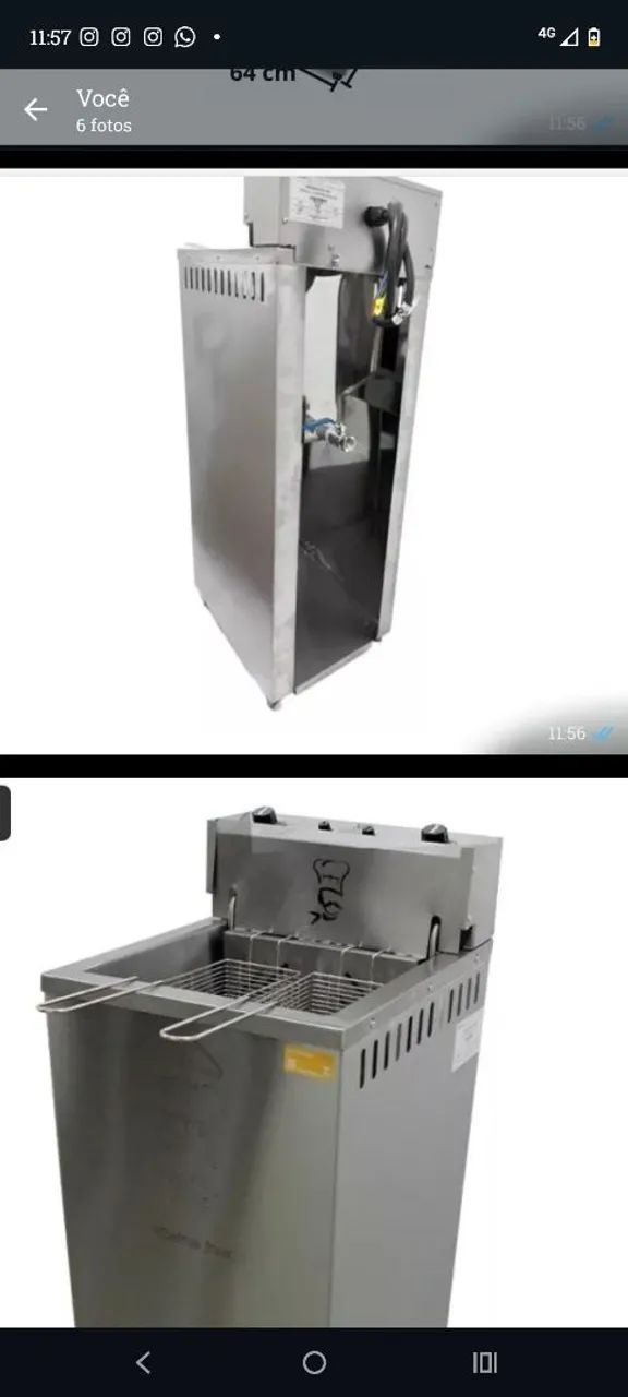 VENDO FRITADEIRA ELÉTRICA DA MARCA RIBEIRO INOX ÁGUA E ÓLEO. INOX - Foto 5