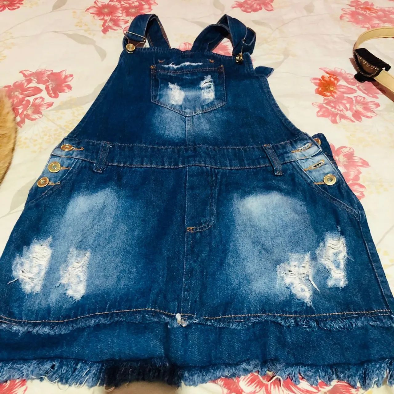 Jardineira jeans Tm m