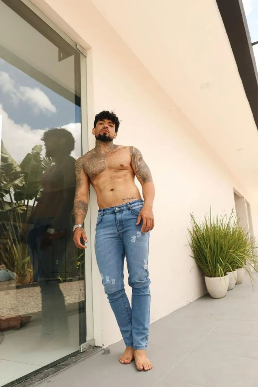 Calça masculina jeans slin com lycra do 36 ao 52 - Foto 3