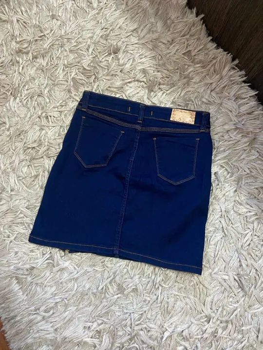 Saia Jeans Azul - - Foto 3