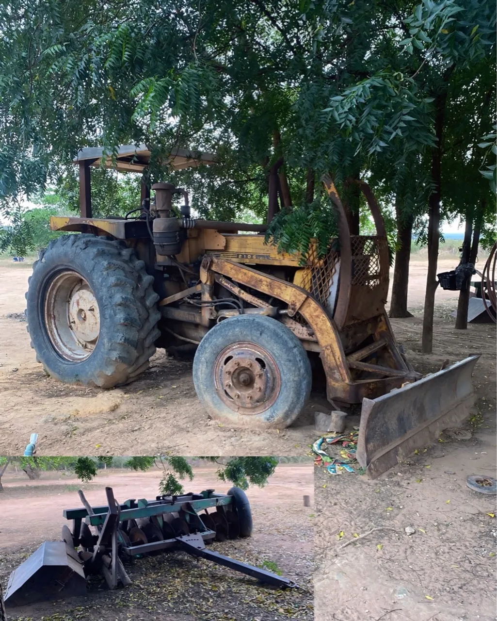 ? Trator CBT 2105 Diesel + Grade Aradora + Pá + Garfo - R$ 50.000