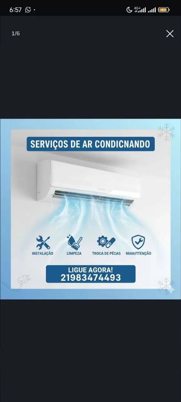 Limpeza, instalação e reparo de ar condicionados