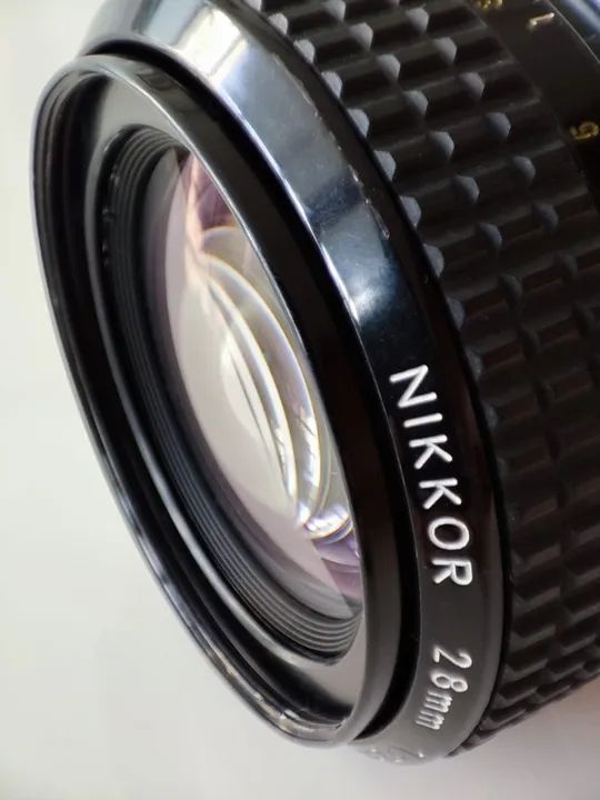 grande angular Nikon 28mm Nikkor f/2.8 (AI). manual. wide angle lens. - Foto 6