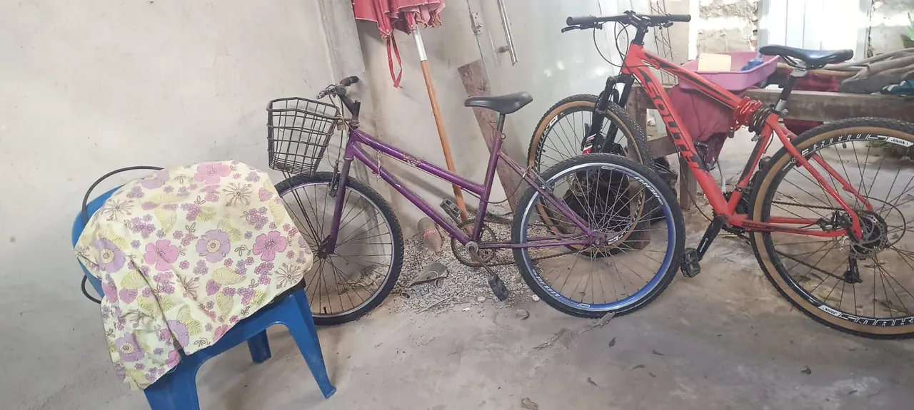 Vendo bicicleta de cor lilás
