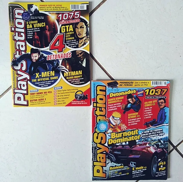 Kit 2 Revistas Playstation GTA Vice City Stories Grand Theft Auto Liberty City Stories Nº