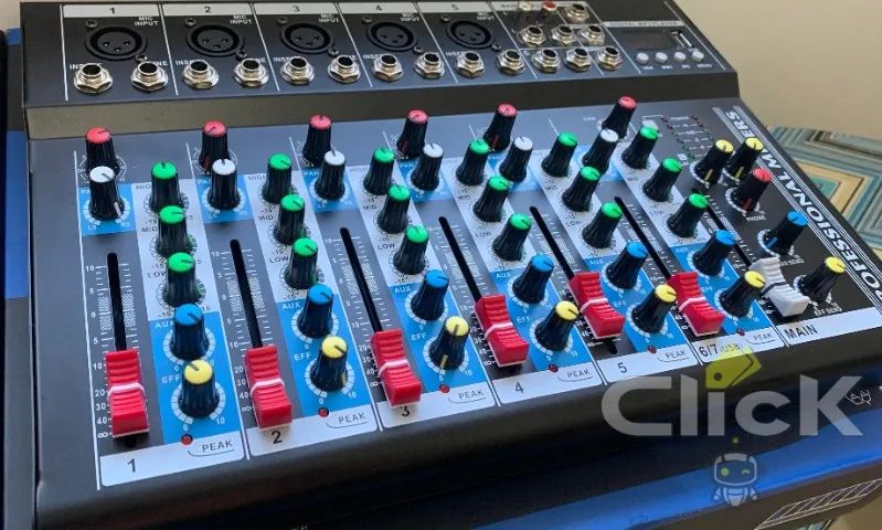 Profissional Mesas Som Vda107l Mixer Bluetooth 7 Canais