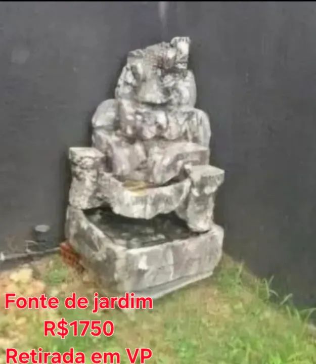 Fonte de jardim em pedra