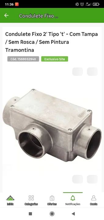 Condulete de TDS as medidas ,dirivados ,Tampa Daisa