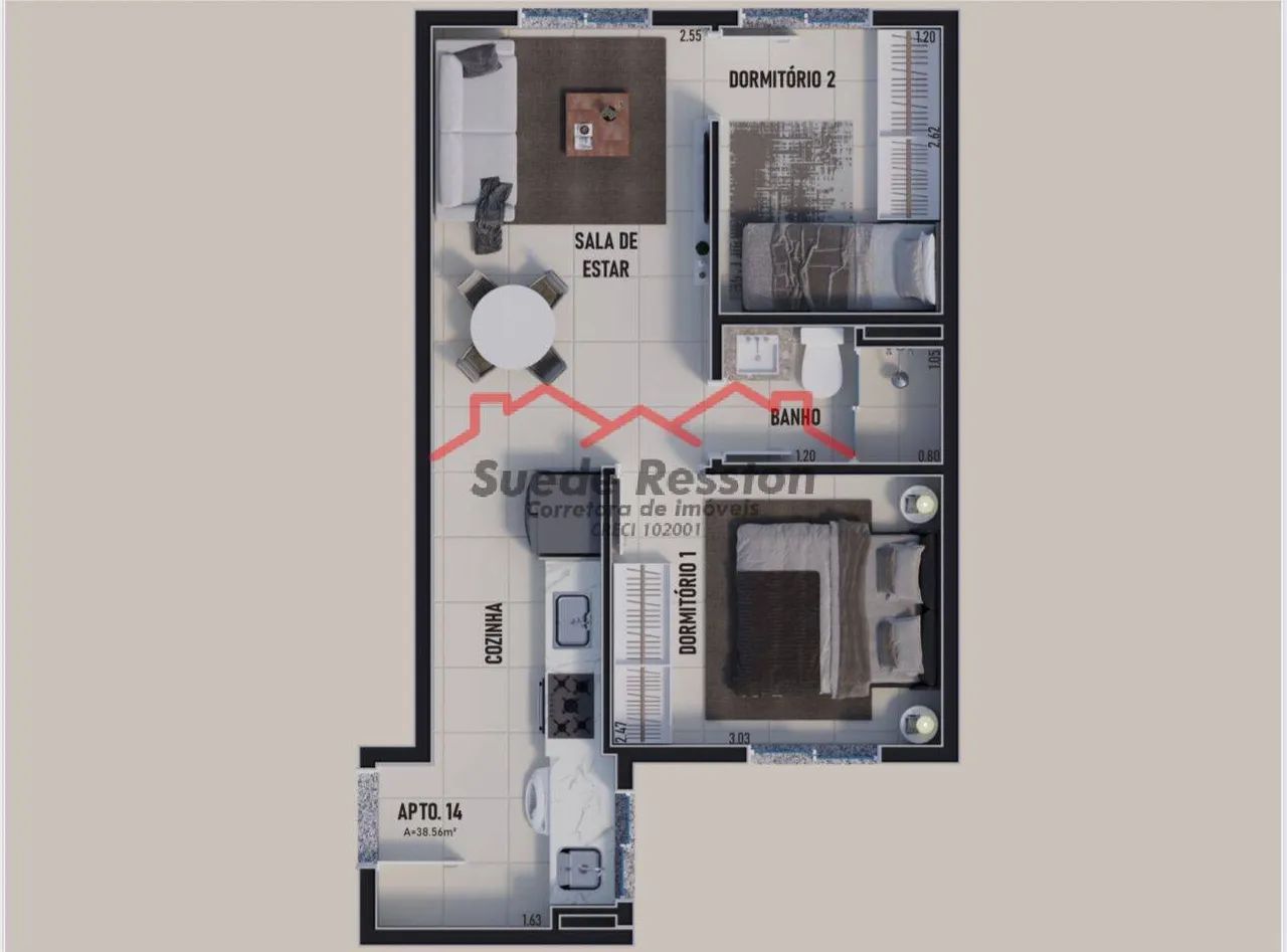 Apto/ studios a venda 1 quarto sem vaga Jd Palmares Zona Sul SP - Foto 3