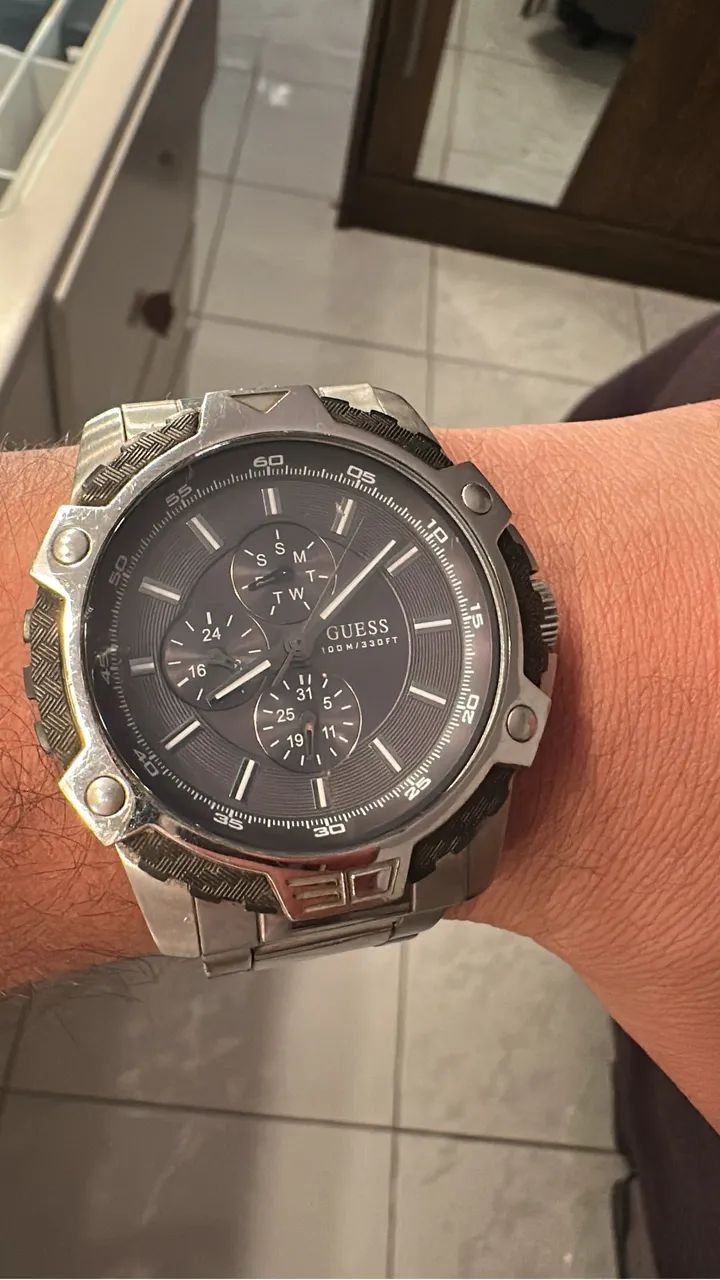 Relogio Guess Vivara aço inoxidável impecável 