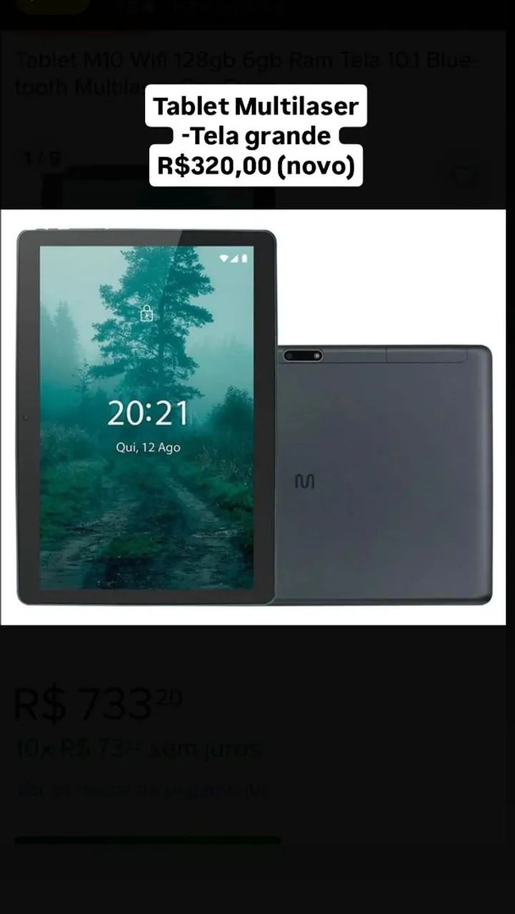 Tablet Multilaser semi-novo perfeito oportunidade