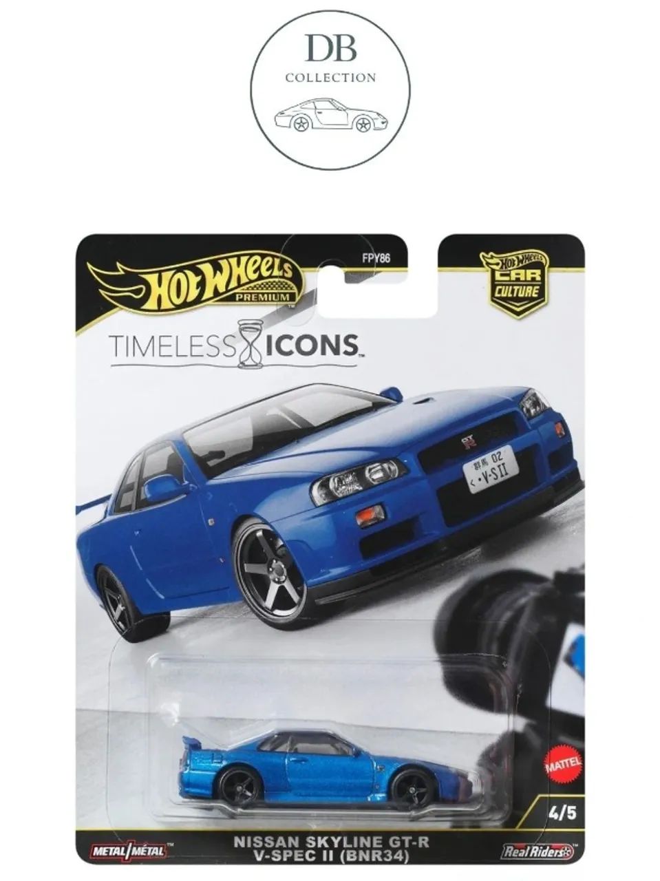 Hot Wheels Nissan Skyline GT-R V-Spec II (BNR34) / Timeless Icons