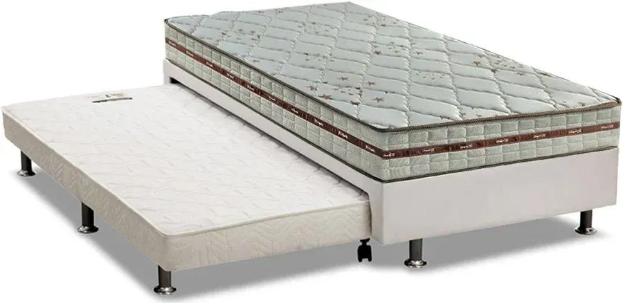 Cama Auxiliar Solteiro Nova no Off-White - Design Moderno e Funcional