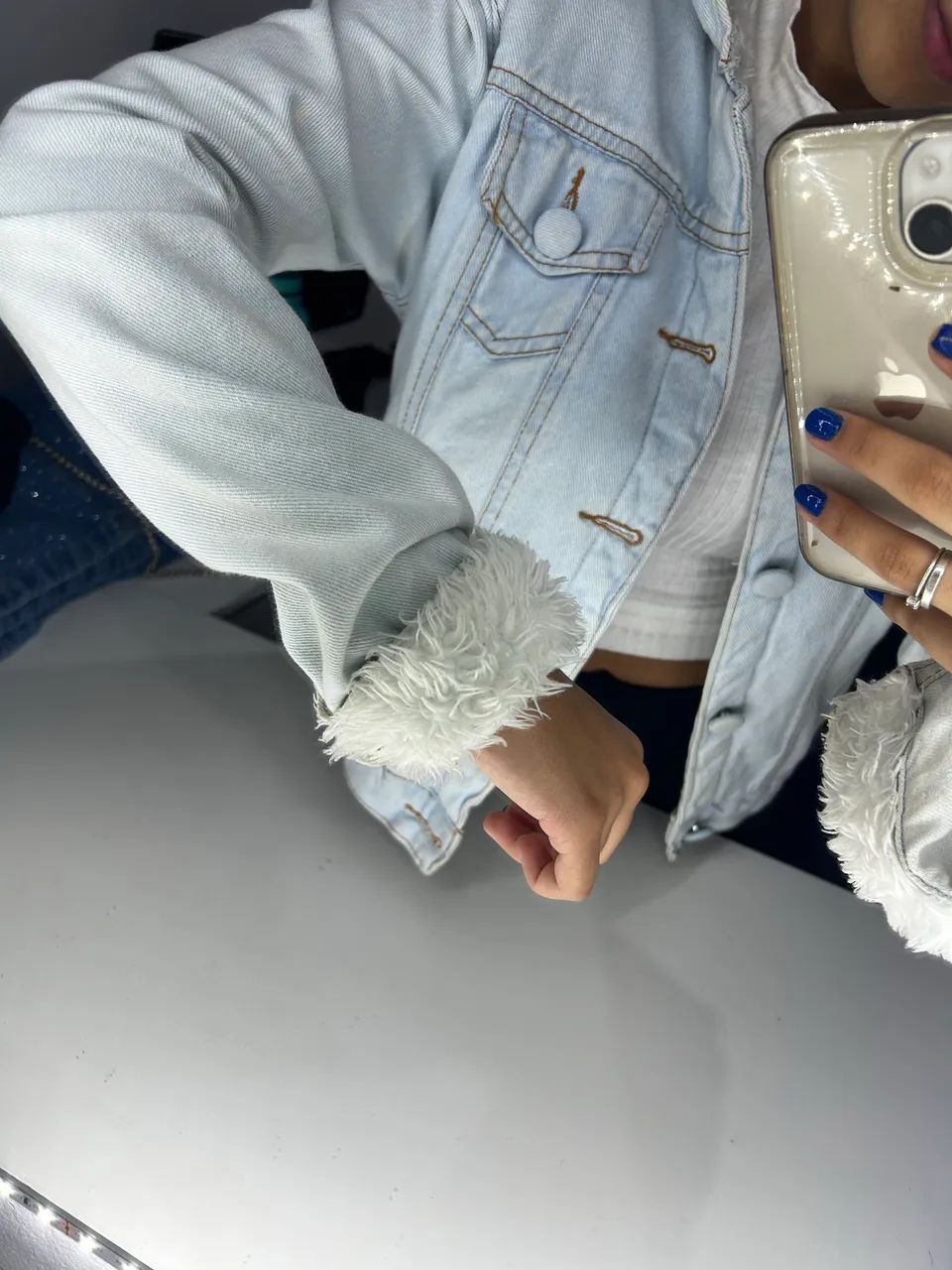 jaqueta jeans forrada feminina  - Foto 3
