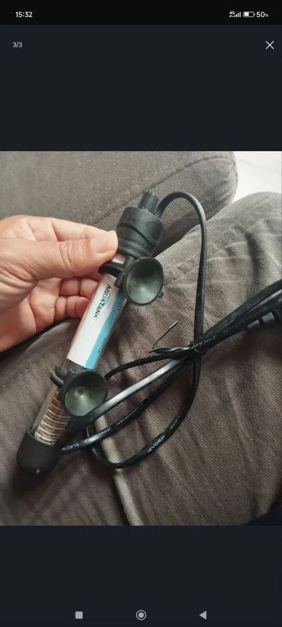 Aquecedor com termostato para aquário  - Foto 3