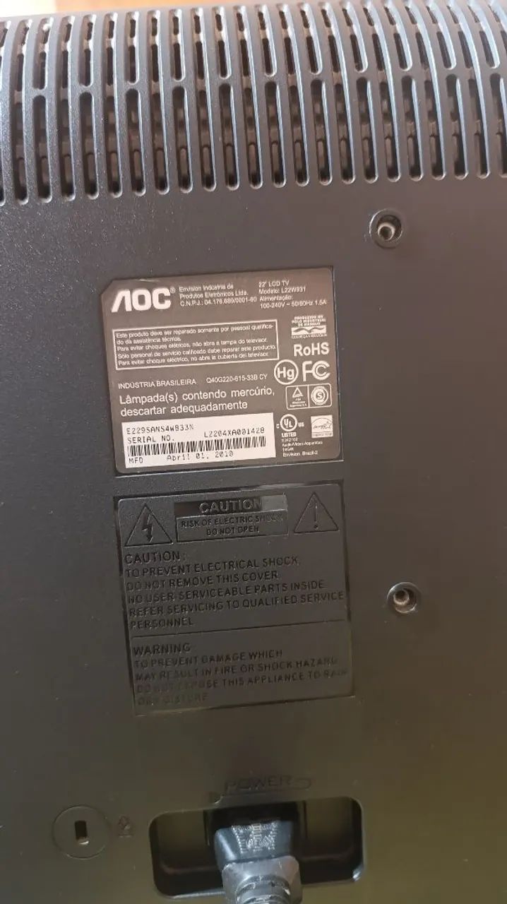 Vendo TV de 22" marca AOC  - Foto 2