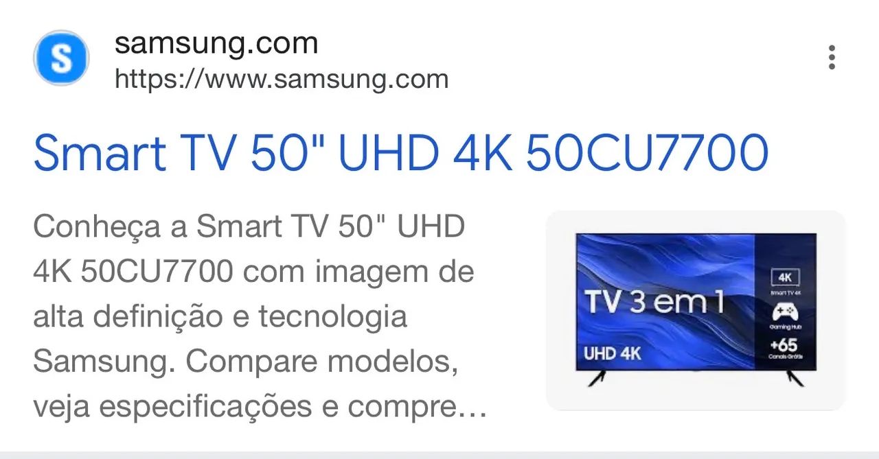 Tv smart 4k Samsung 50 polegadas 3 em 1 - Foto 5