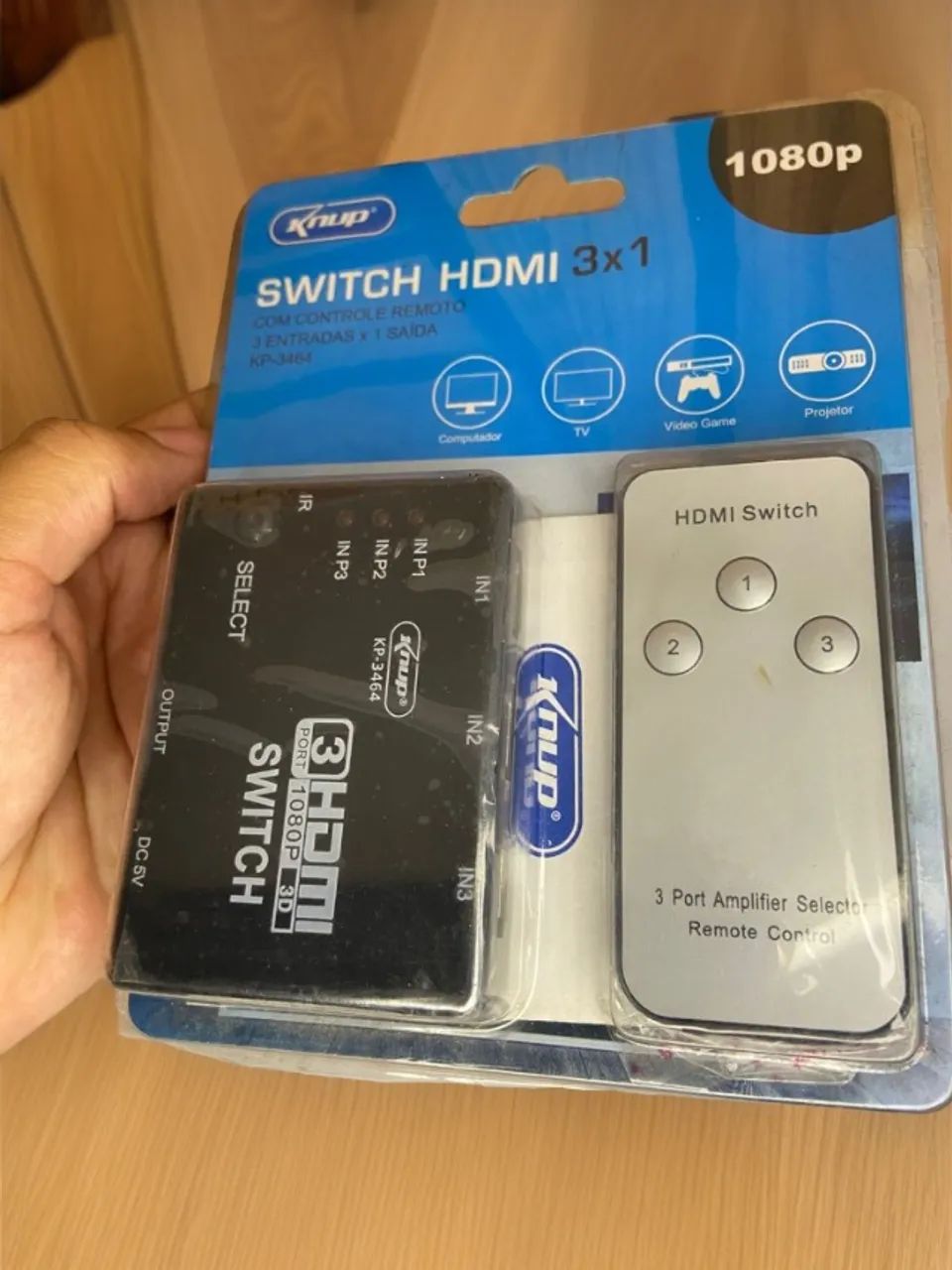Switch hdmi 3x1 knup an5