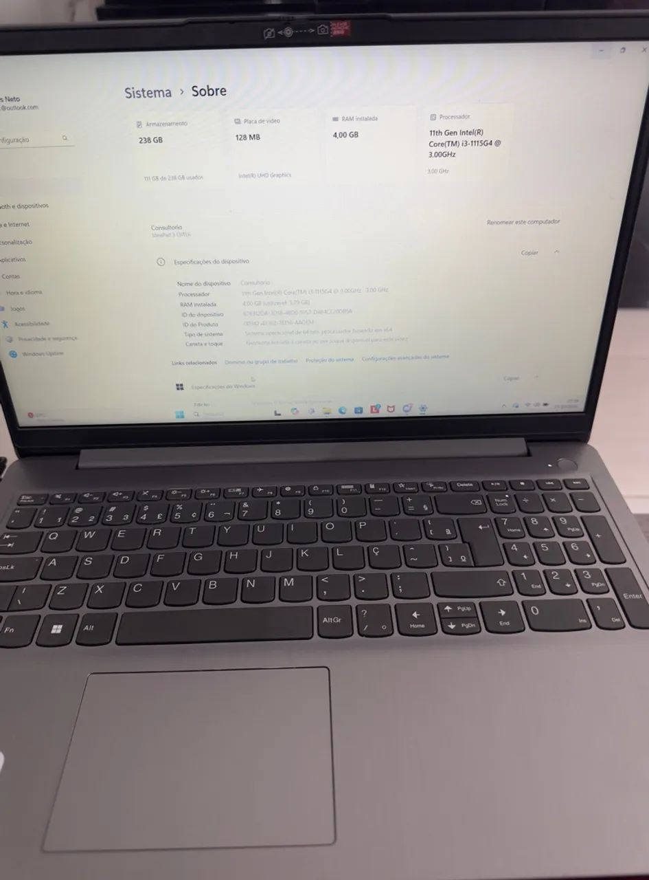 Notebook Lenovo IdeaPad 3 extremamente novo - Foto 2