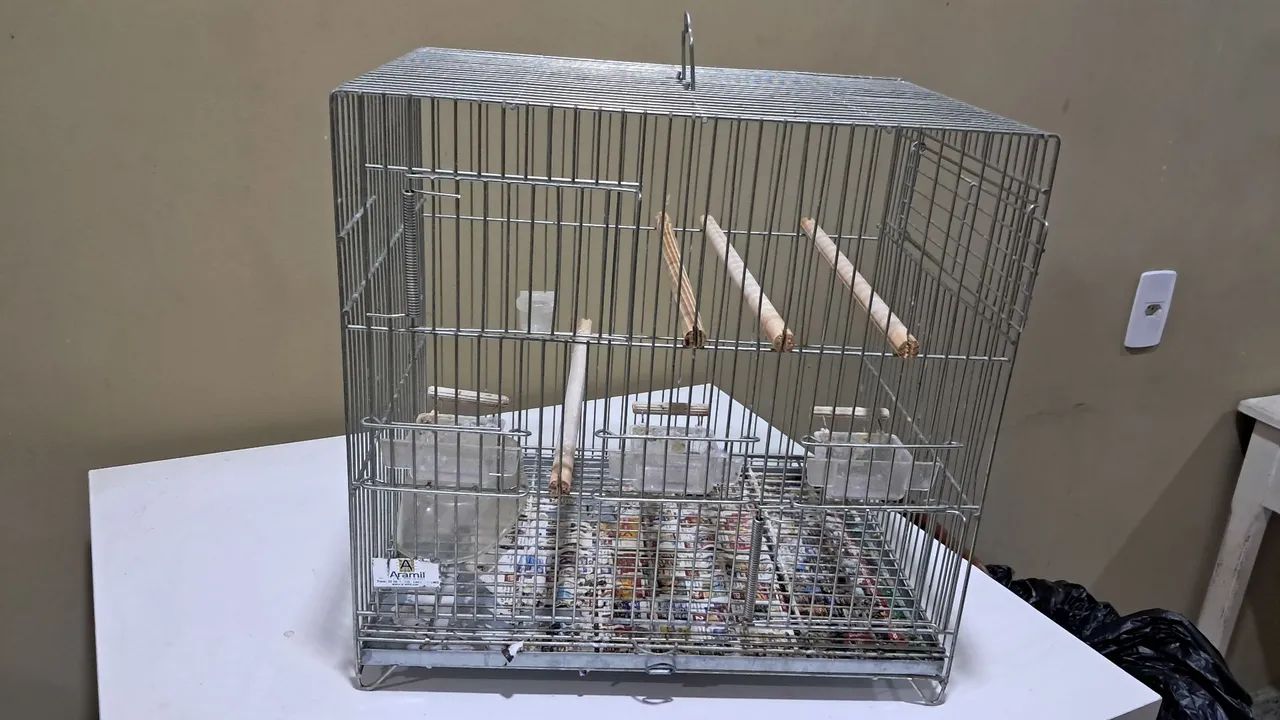 Gaiola média para pássaros 