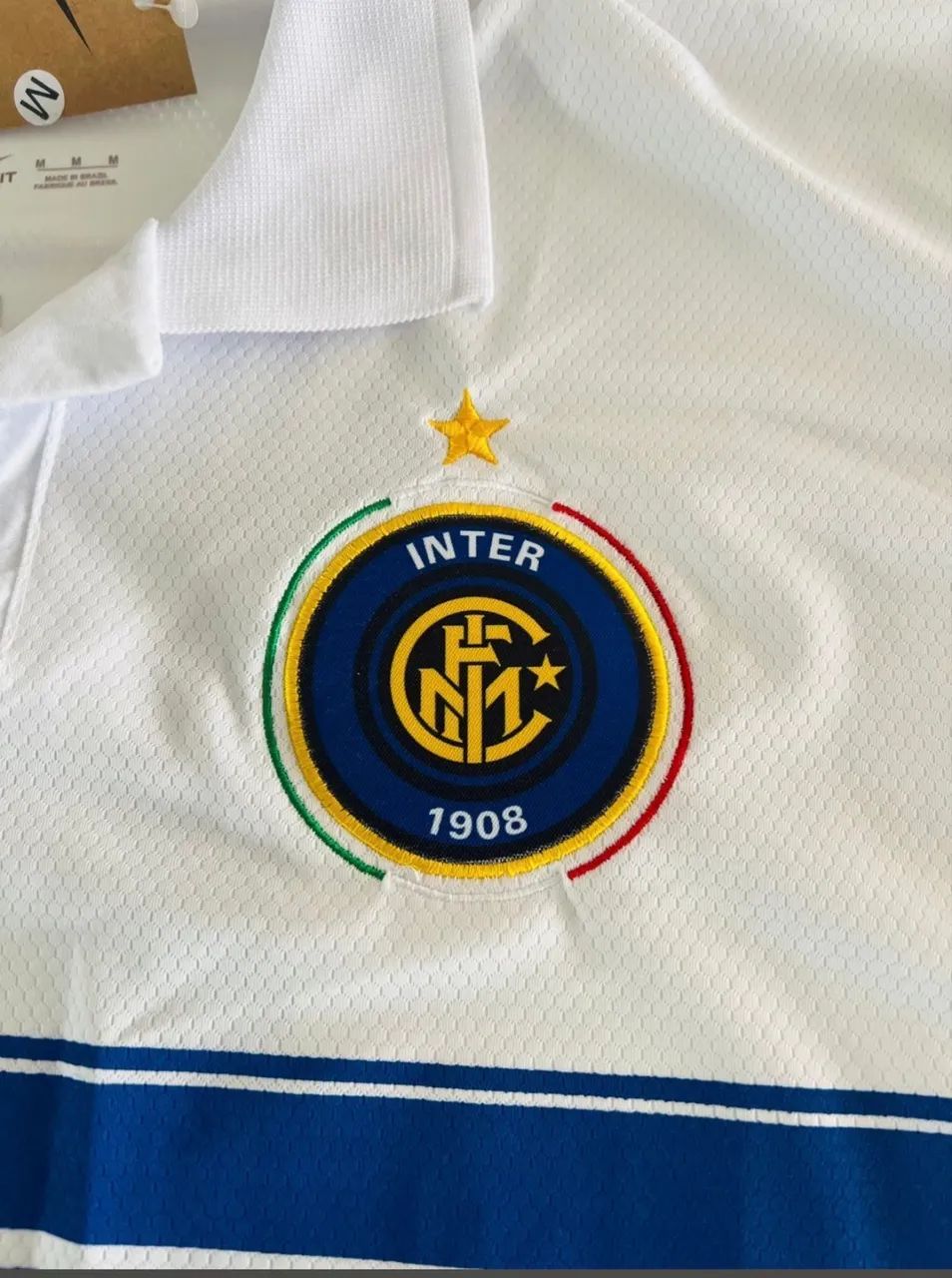 CAMISA INTER DE MILÃO - 2009/2010 - BRANCA RETRO - ADRIANO 10 - NACIONAL - NOVAS! - Foto 4