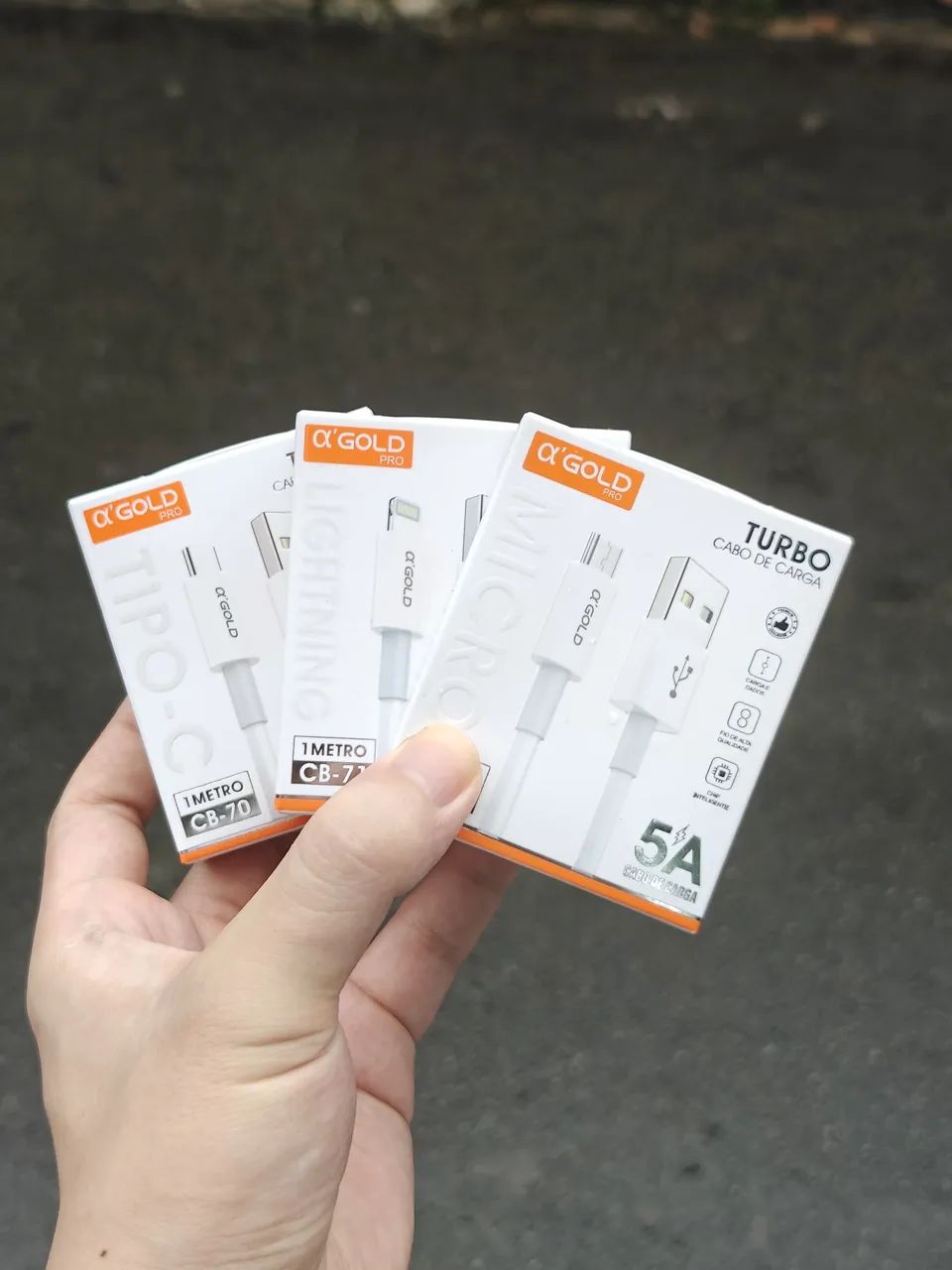 Cabo tipo C, iPhone e micro V8 - ENTREGA A DOMICÍLIO 