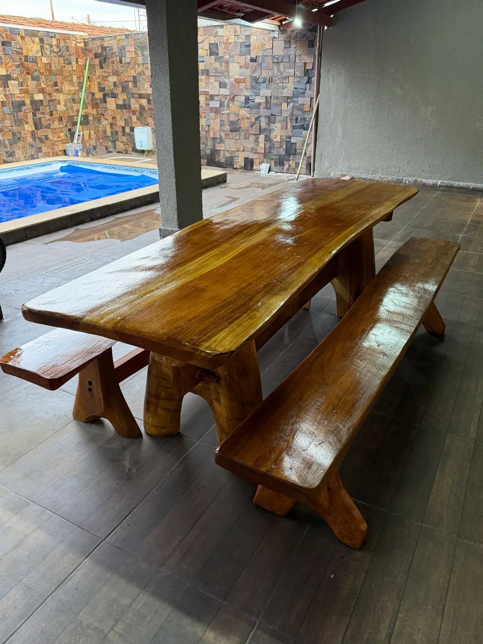 Mesa de madeira rústica - entregamos - Foto 5