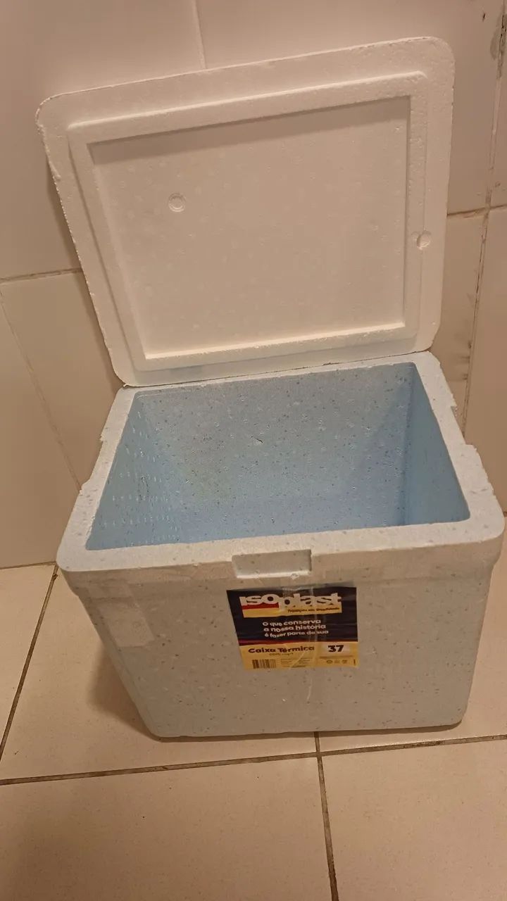 Caixa de isopor para bag 37l e 42l