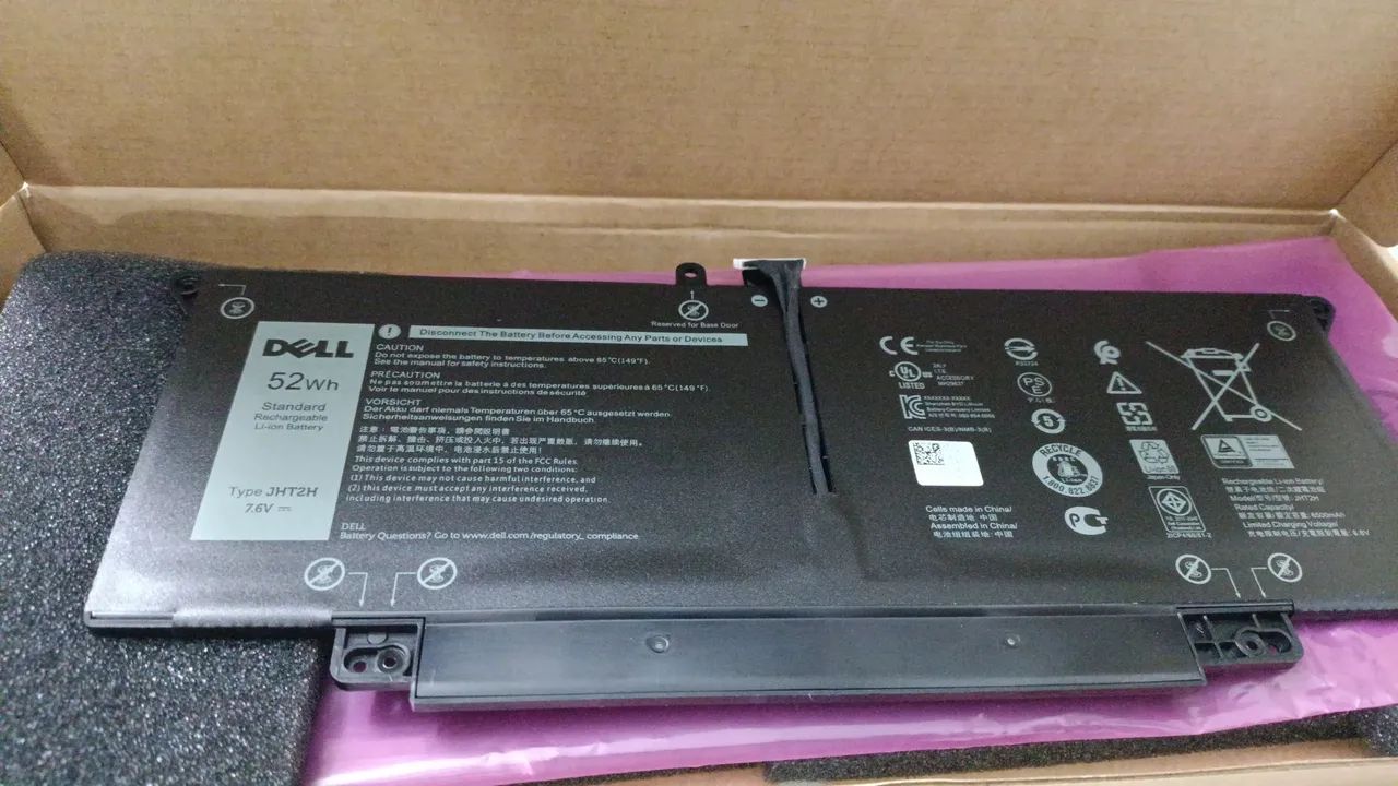 Bateria Dell Latitude 7310/7410 Type Jht2h - 52wh