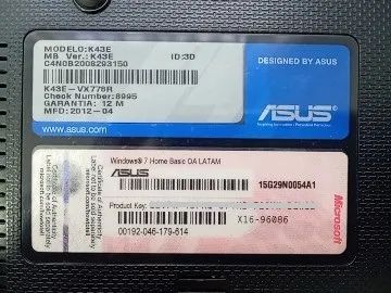 Notebook ASUS Core i5 K43E p/ Peças ou Conserto + Fonte - Foto 4