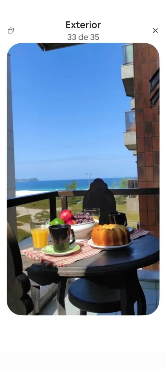 Temporada Cabo Frio em frente a praia 