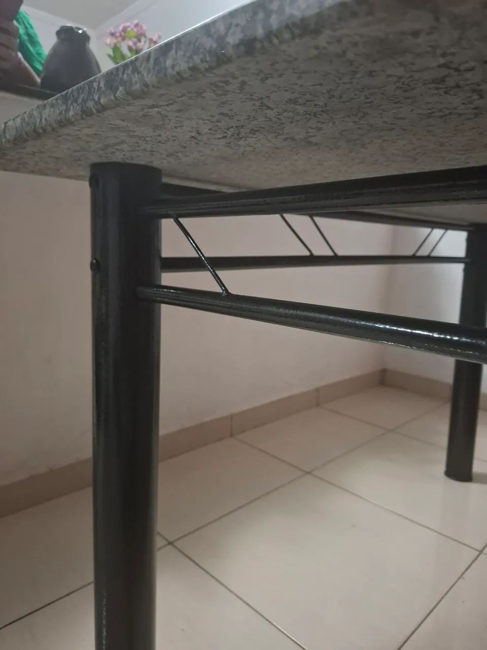 Mesa de Jantar para 6 Lugares Retangular Preta - Foto 4
